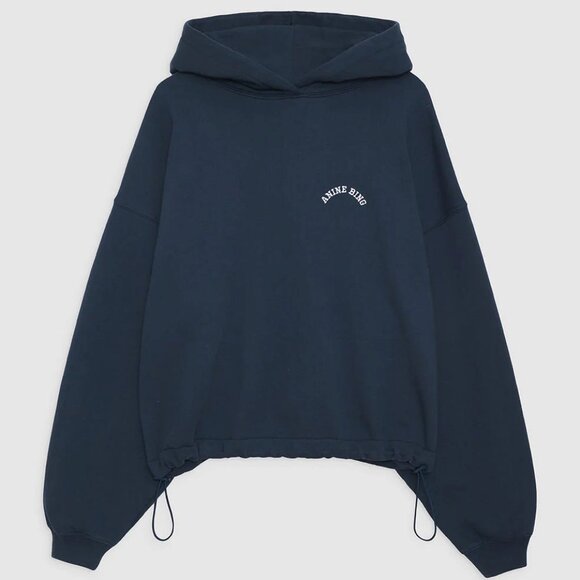 Brand New Anine Bing Leone Jogger & Lucy Hoodie Set - Navy, Size M (Oversized) - Picture 3 of 11